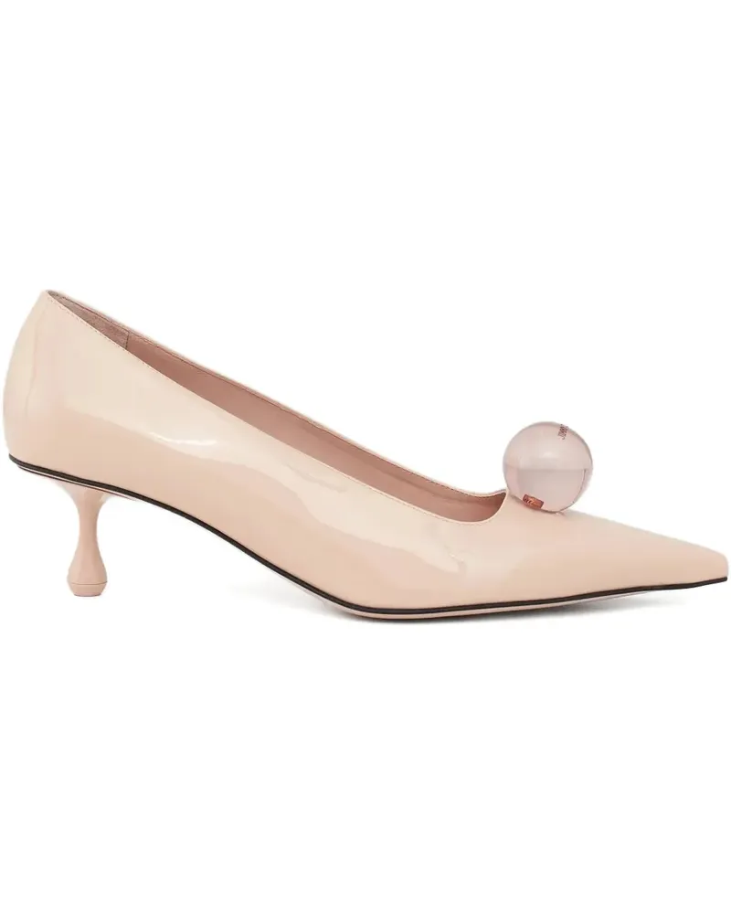 Jimmy Choo 50mm Orb sphere leather pumps - Nude Nude