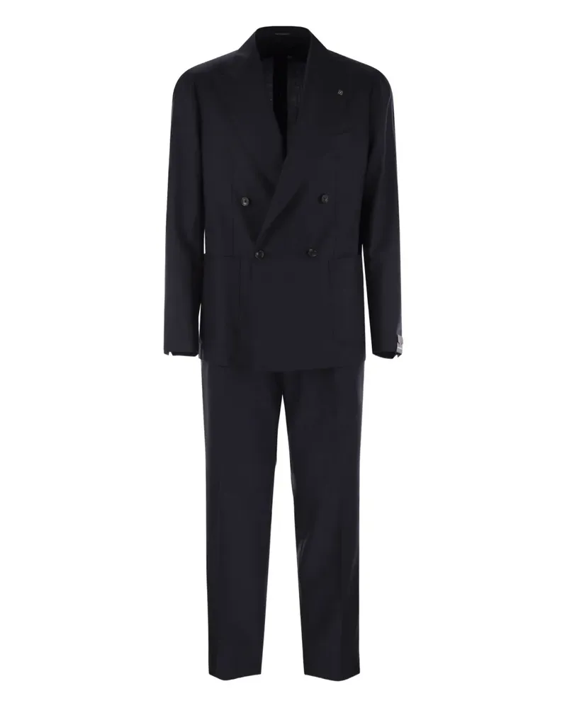 Tagliatore Doppelreihiger Anzug mit aufgesetzten Taschen - Blau Blau