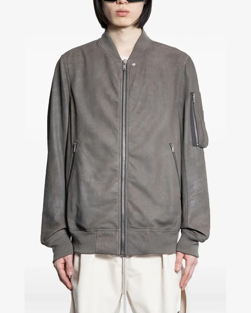 Rick Owens Classic Flight leather jacket - Grau Grau