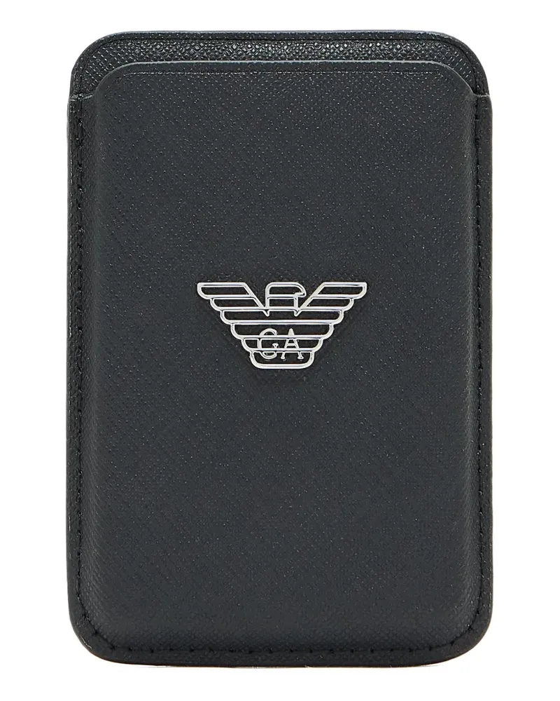 Emporio Armani Handyhülle mit Logo-Schild - Schwarz Schwarz