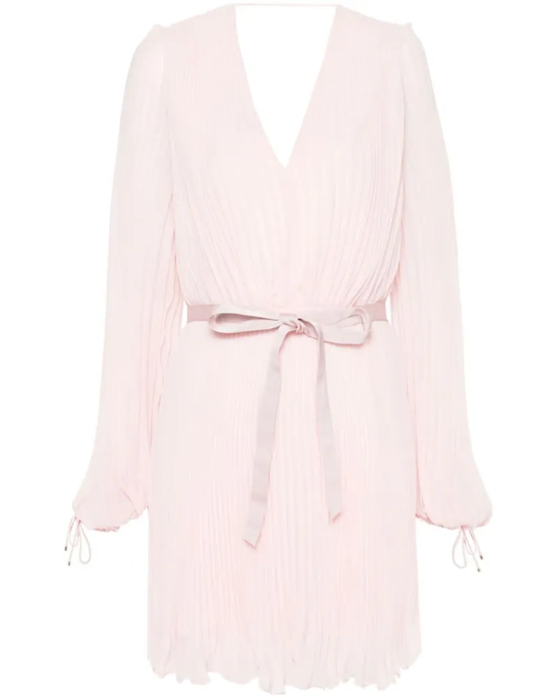 Max Mara Minikleid mit Plissee - Rosa Rosa