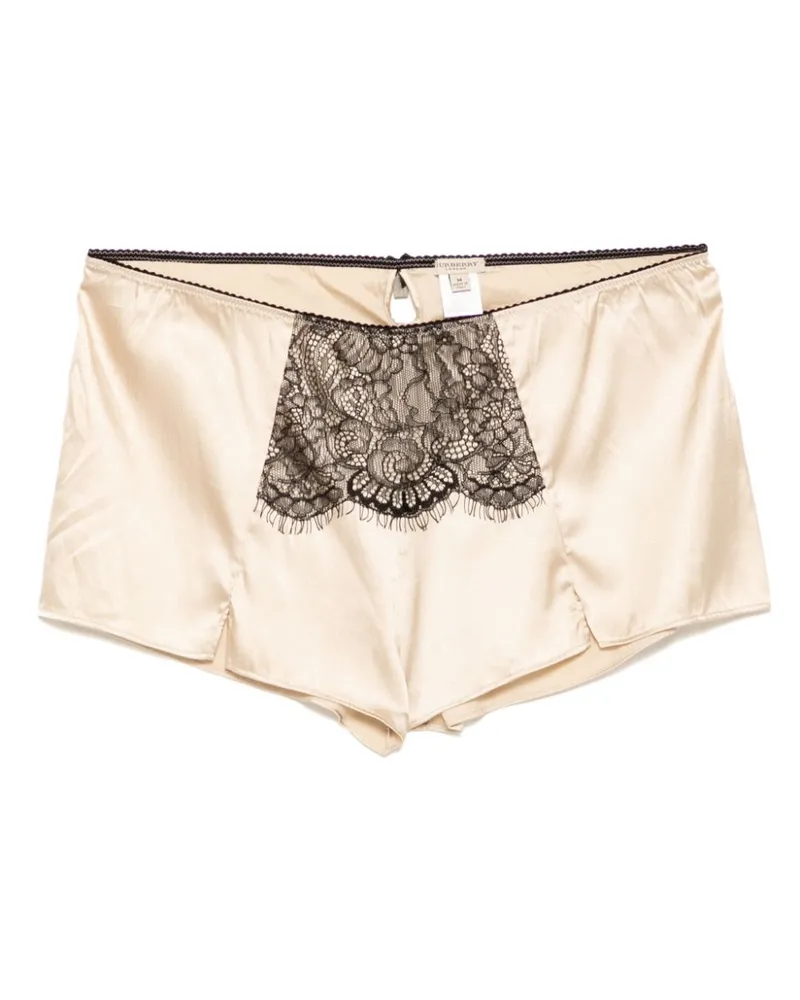 Burberry Pyjama-Shorts mit Spitzendetail - Nude Nude