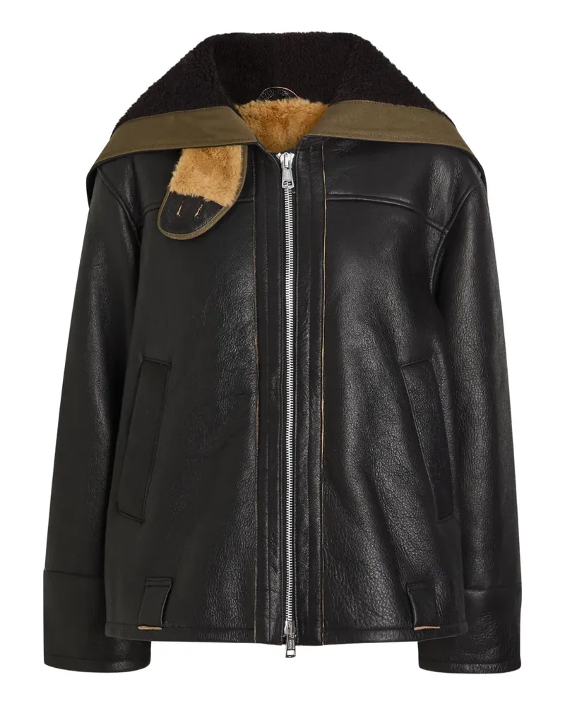 Our Legacy Blizzard leather jacket - Schwarz Schwarz