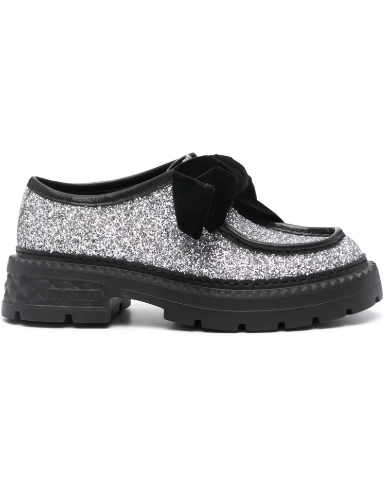 Jimmy Choo Marlow Loafer im Glitter-Look Silber