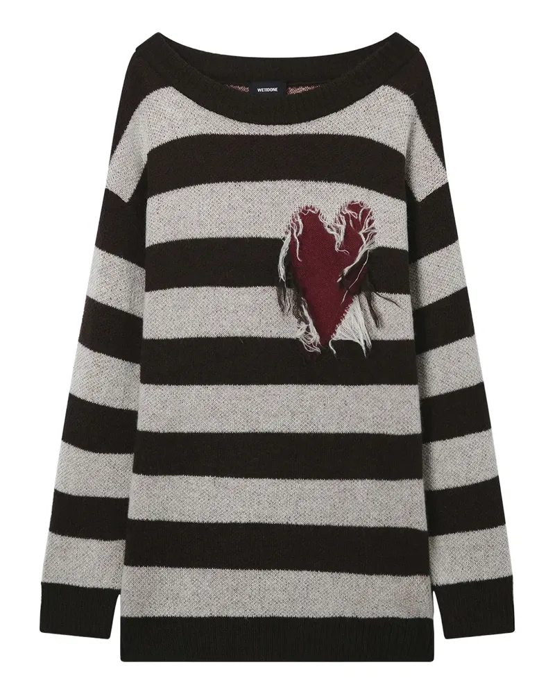 WE 11 DONE Gestreifter Pullover - Braun Braun