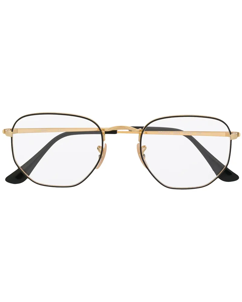 Ray Ban Brille mit sechseckigem Gestell - Gold Gold