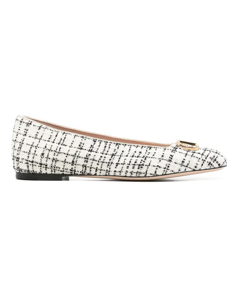 Valentino Garavani VLogo Signature Jeans-Ballerinas - Weiß Weiß