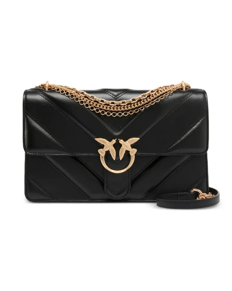 Pinko medium Love Bag One chevron shoulder bag - Schwarz Schwarz