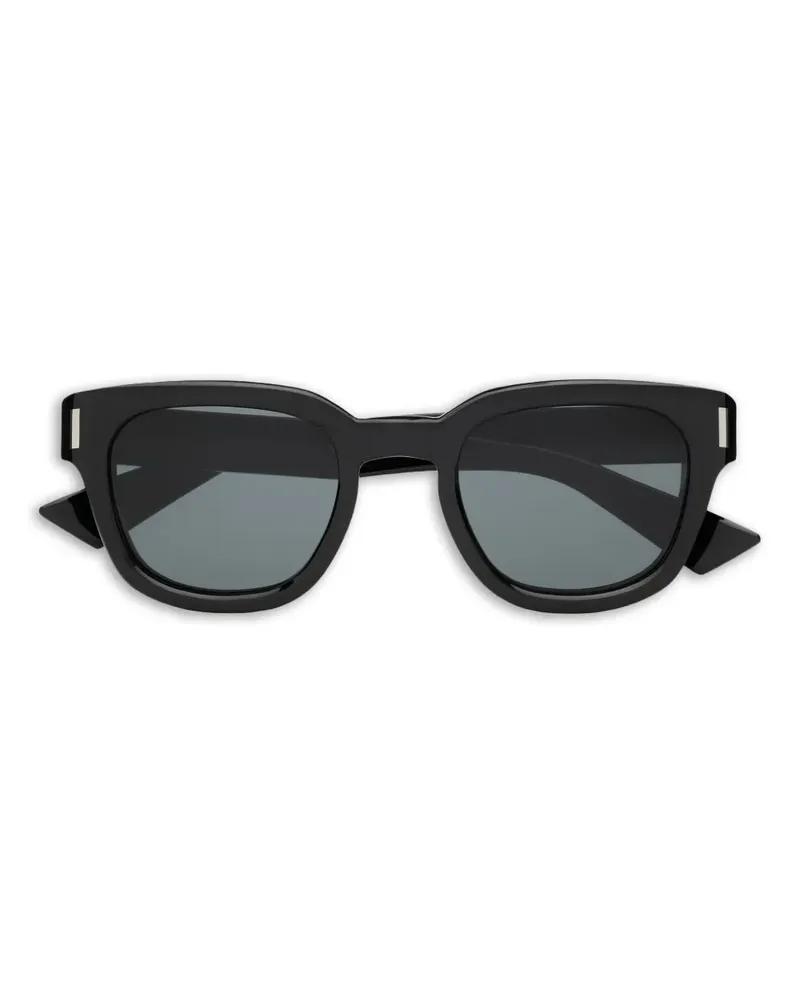 Saint Laurent Sonnenbrille mit eckigem Gestell - Schwarz Schwarz