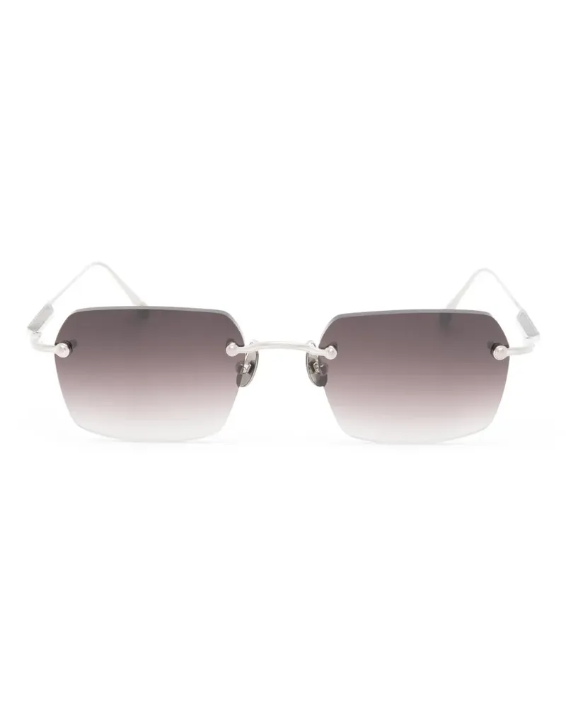 MATSUDA Sonnenbrille mit eckigem Gestell - Silber Silber