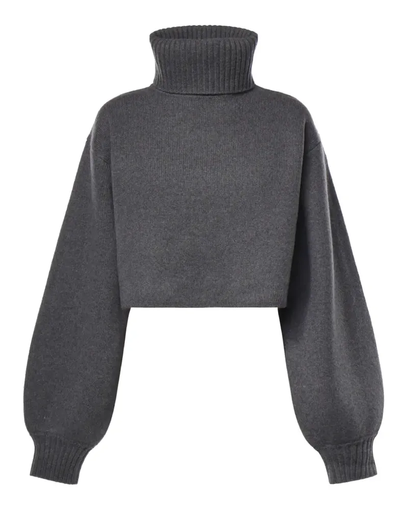 FRANKIE Shop Elly Rollkragenpullover mit Ballonärmeln - Grau Grau