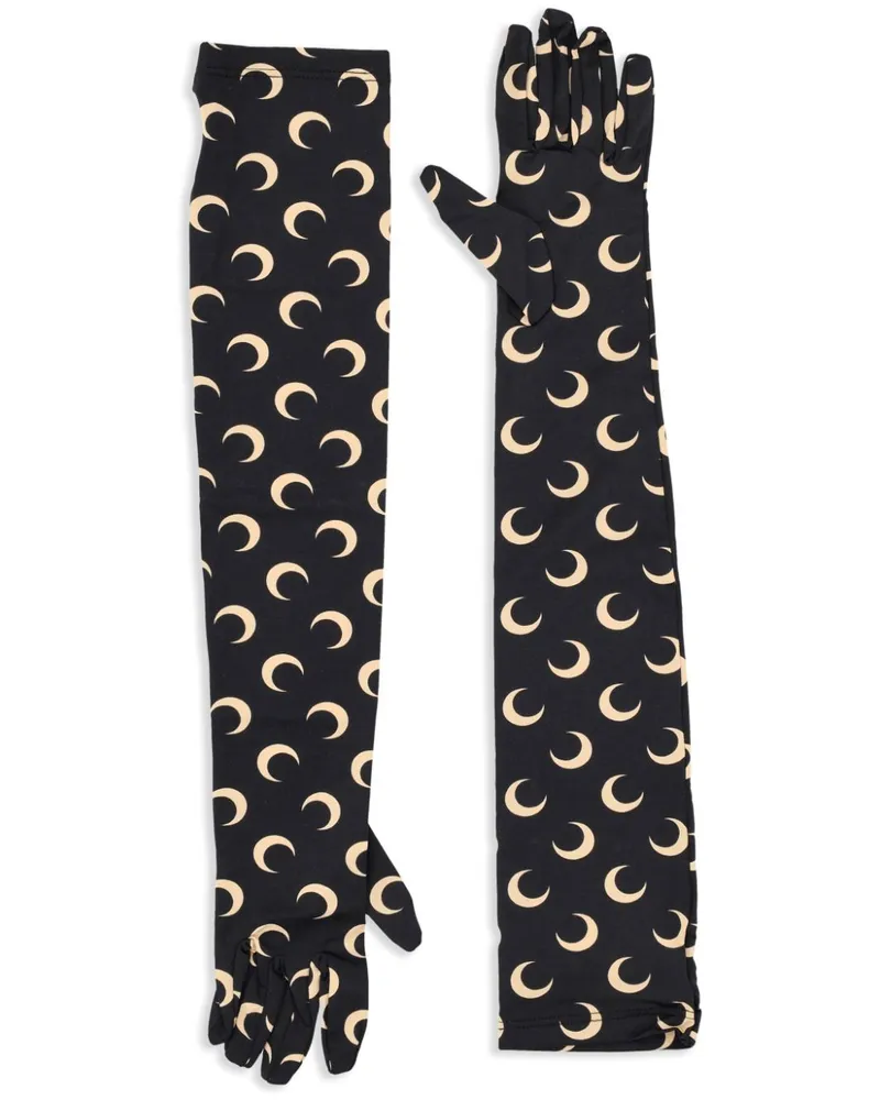 Marine Serre Crescent Moon Handschuhe - Schwarz Schwarz