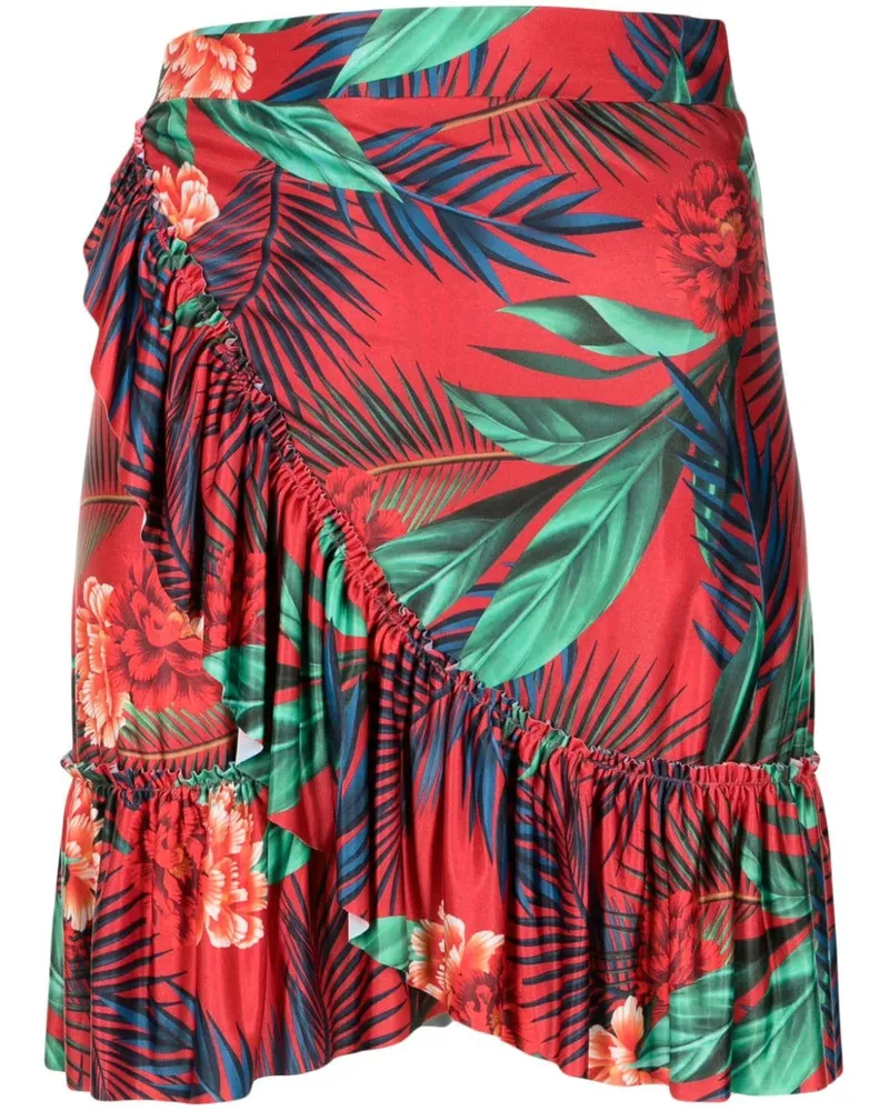 Lygia & Nanny Laurita Rock mit botanischem Print - Rot Rot