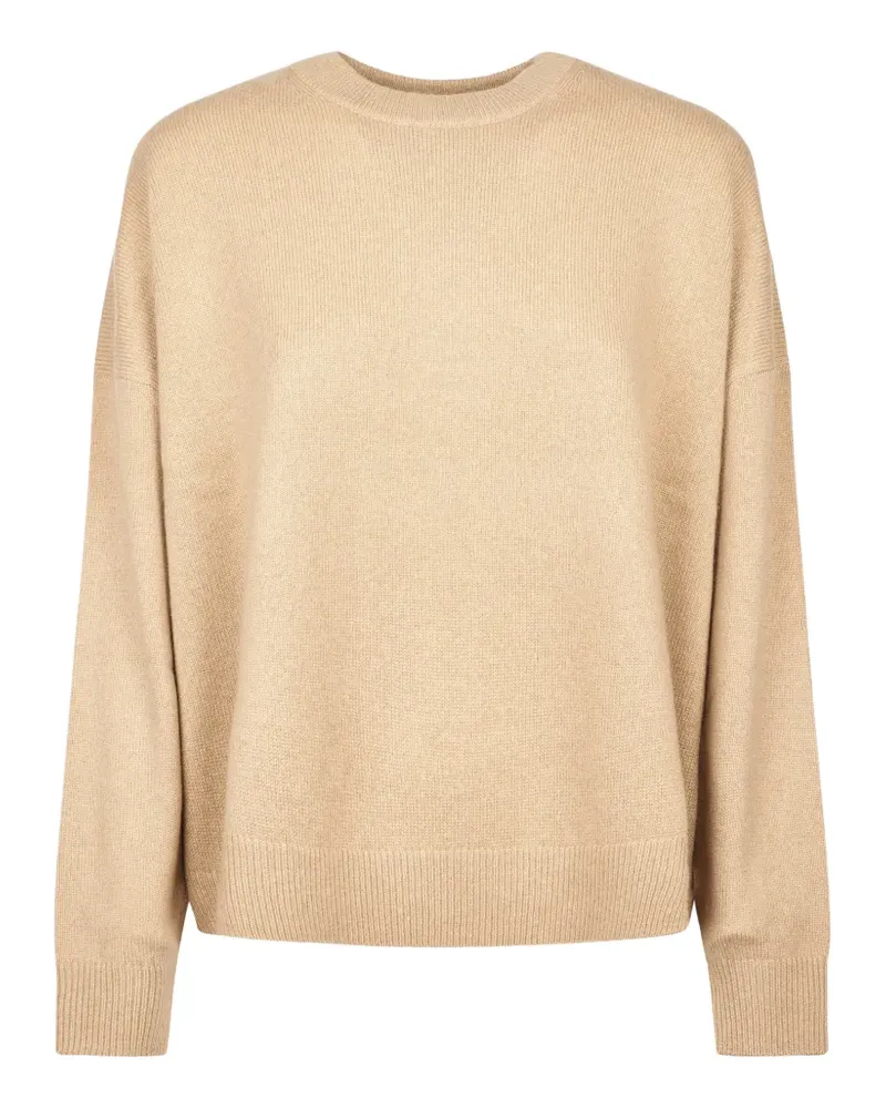 Max Mara Fein gestrickter Kaschmirpullover - Nude Nude