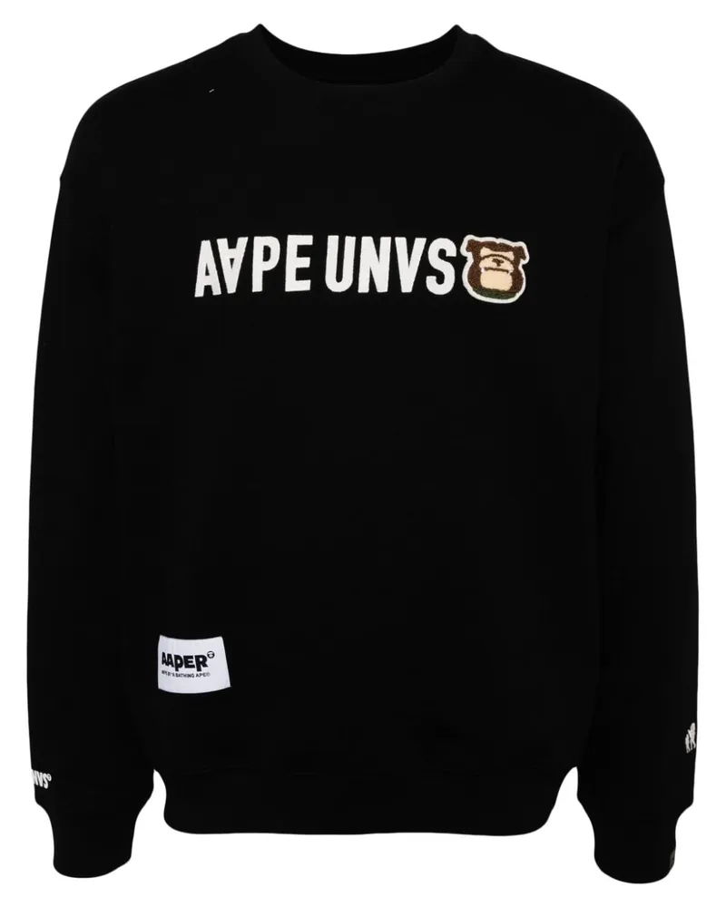 BAPE Sweatshirt mit Logo - Schwarz Schwarz