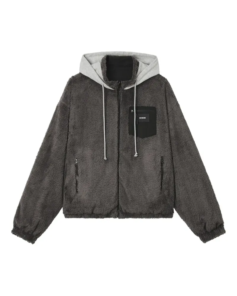 WE 11 DONE reversible hooded jacket - Schwarz Schwarz