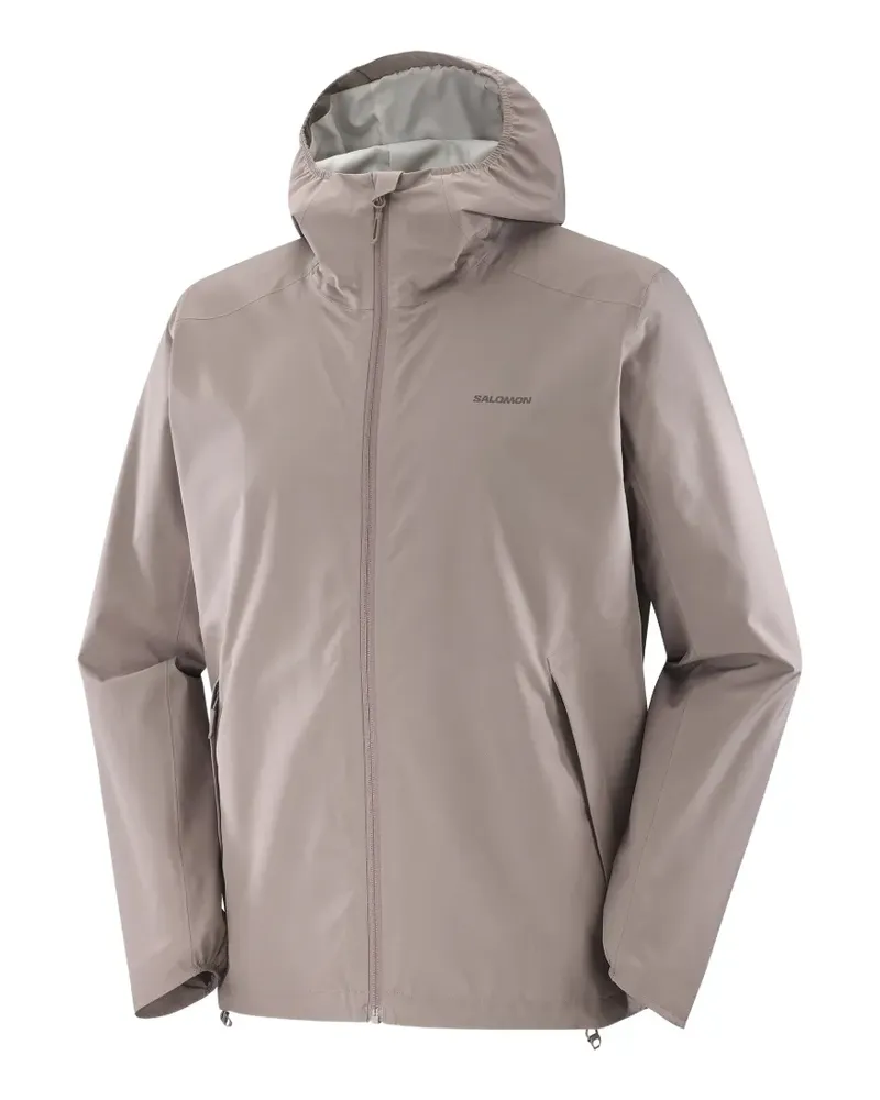Salomon Outscape 2L logo-print hooded jacket - Nude Nude