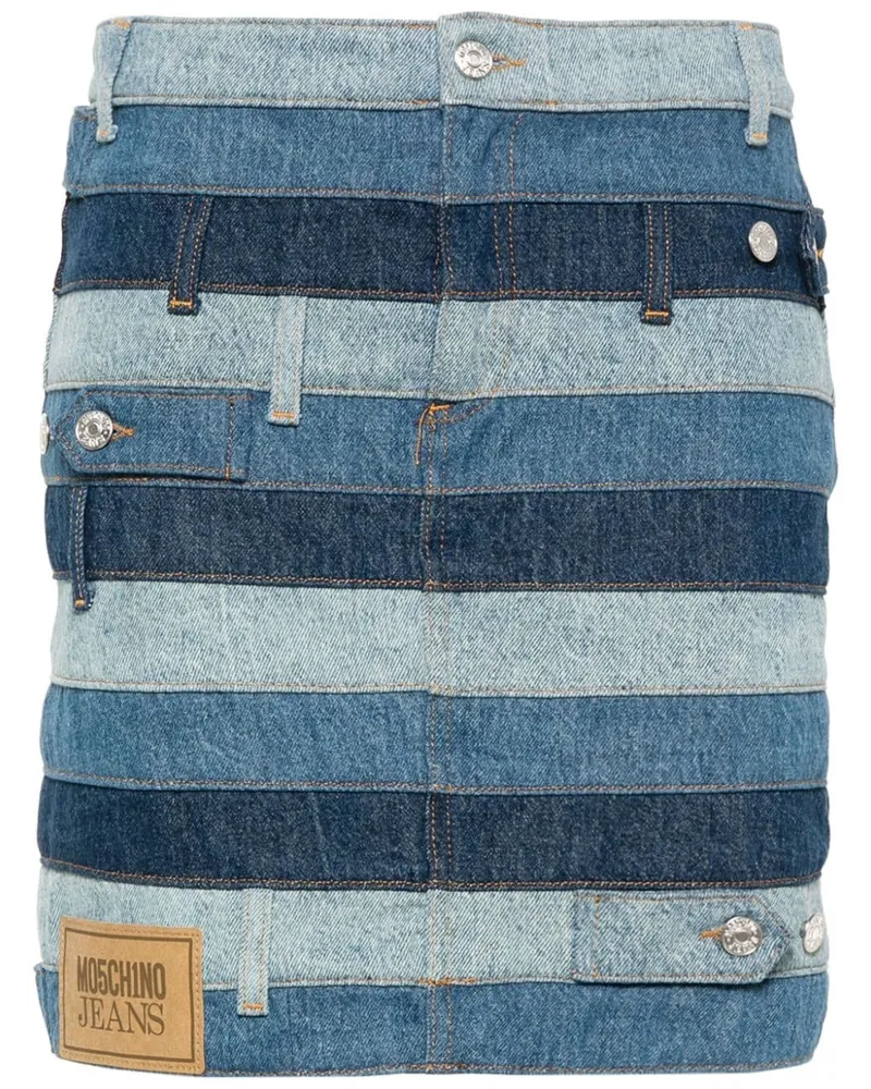Moschino Jeans-Minirock mit Einsätzen - Blau Blau