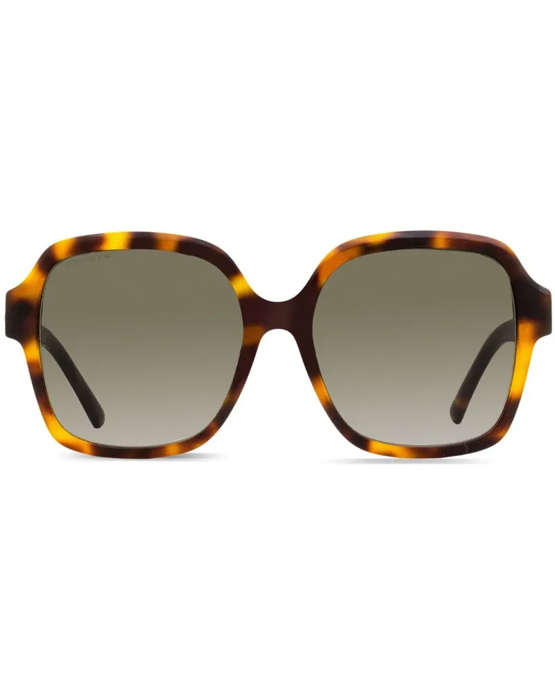 Jimmy Choo Eckige Rella Sonnenbrille Braun