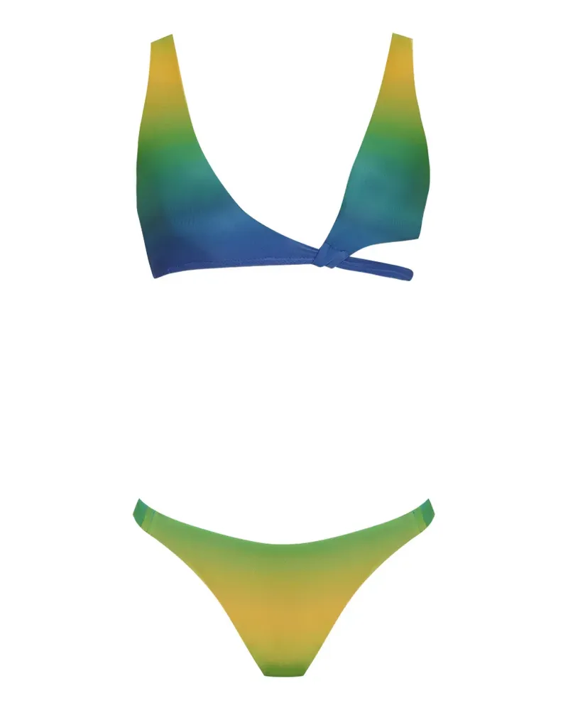 Amir Slama x Tati Barbieri Bikini mit Ombré-Einsatz - Gelb Gelb