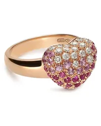 LEO PIZZO 18kt Rotgoldring mit Diamanten Rosa