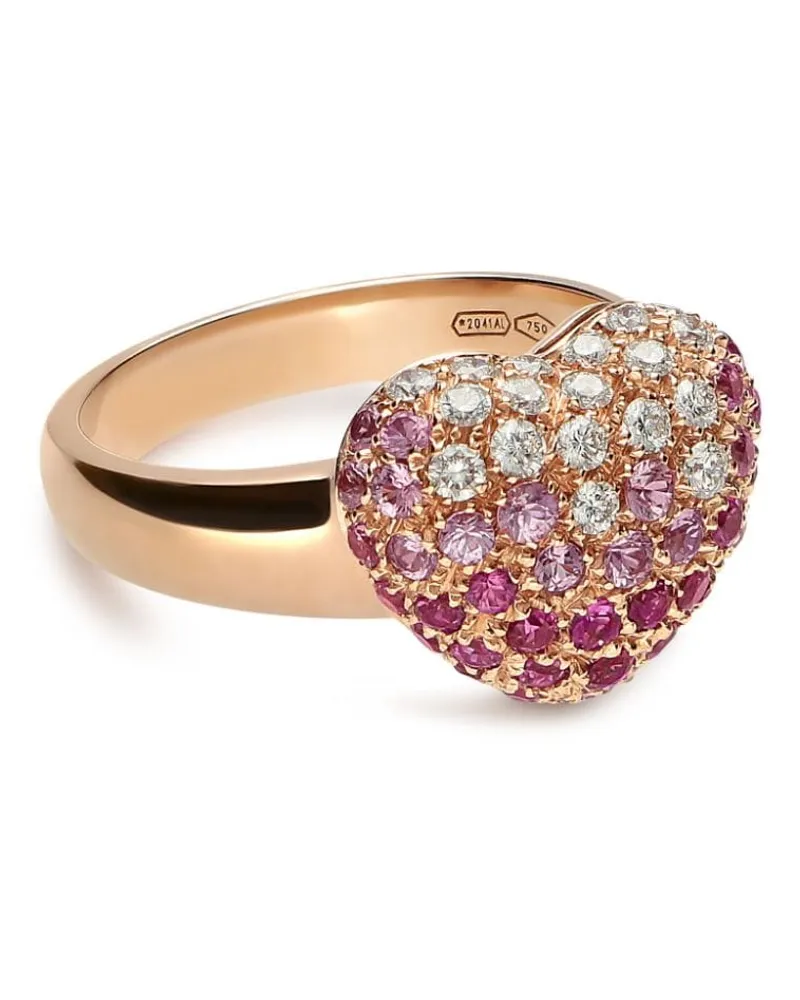 LEO PIZZO 18kt Rotgoldring mit Diamanten - Rosa Rosa