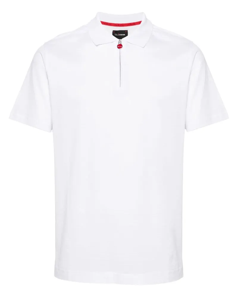 Kiton Pikee-Poloshirt - Weiß Weiß
