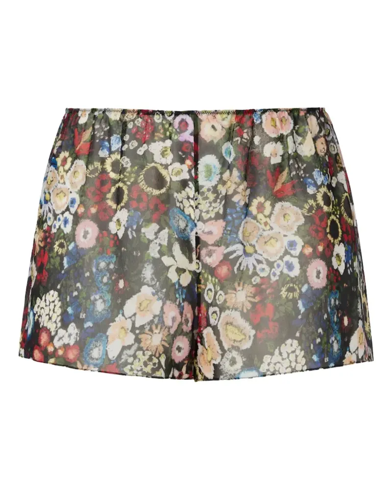KHAITE Shorts mit Blumenprint - Schwarz Schwarz