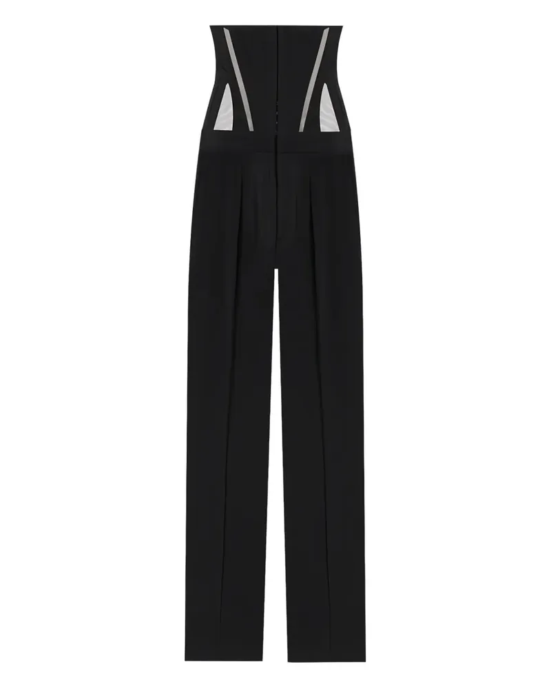Thierry Mugler Hose mit Corsage-Bund - Schwarz Schwarz