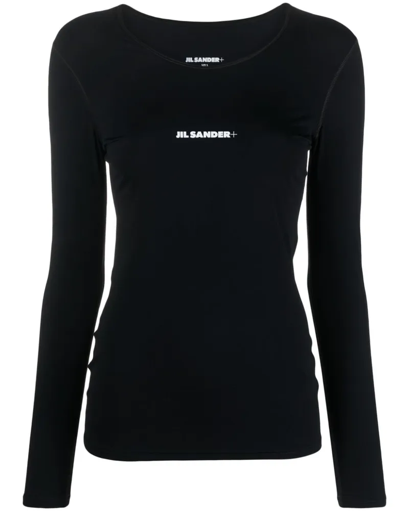 Jil Sander T-Shirt mit Logo-Print - Schwarz Schwarz