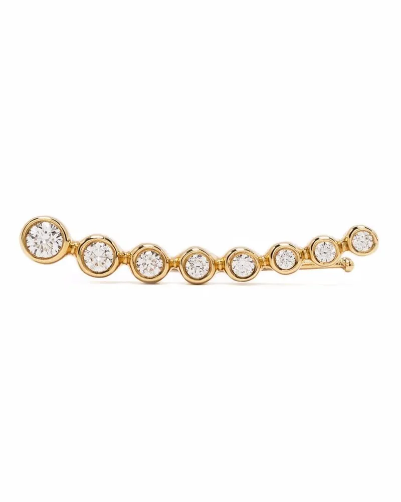 DJULA 18kt Cascade Gelbgoldohrring mit Diamanten Gold