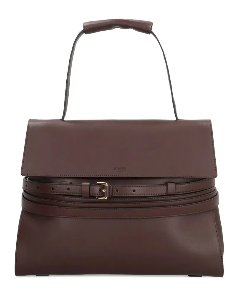 Moschino Tote Bag mit Gürtel - Braun Braun