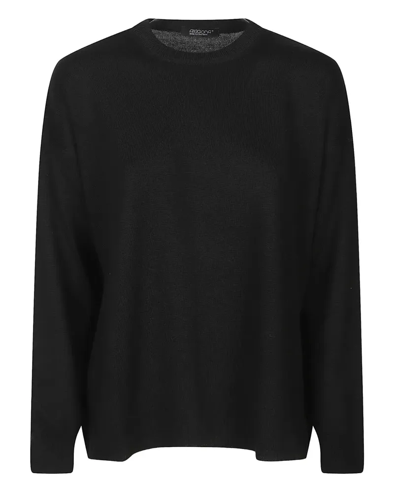 ARAGONA Langärmeliger Pullover - Schwarz Schwarz