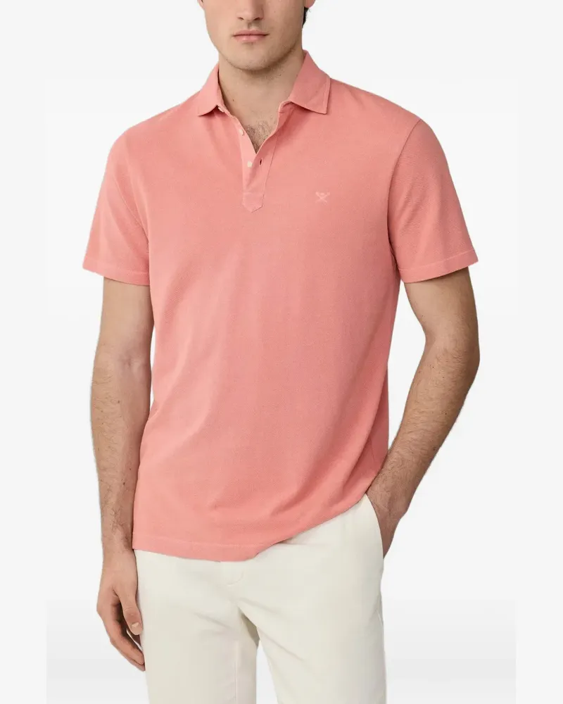 Hackett Stückgefärbtes Piqué-Poloshirt - Rosa Rosa