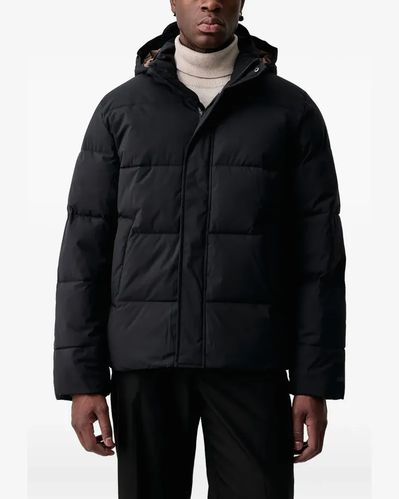 LES DEUX hooded padded jacket - Schwarz Schwarz