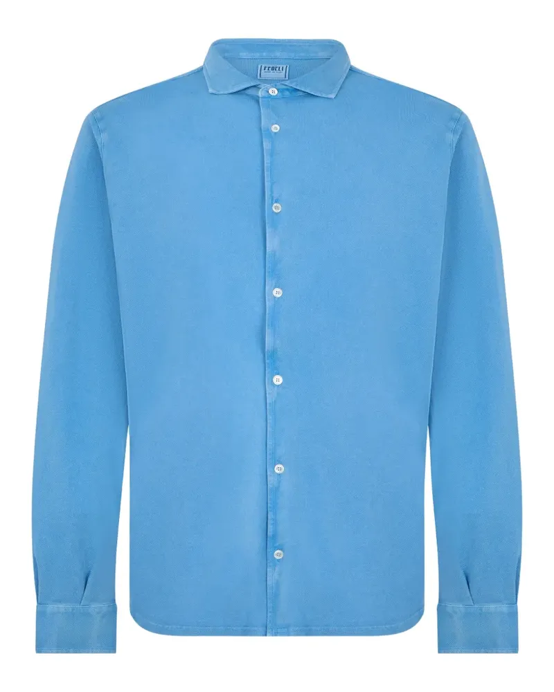 Fedeli long-sleeve cotton shirt - Blau Blau