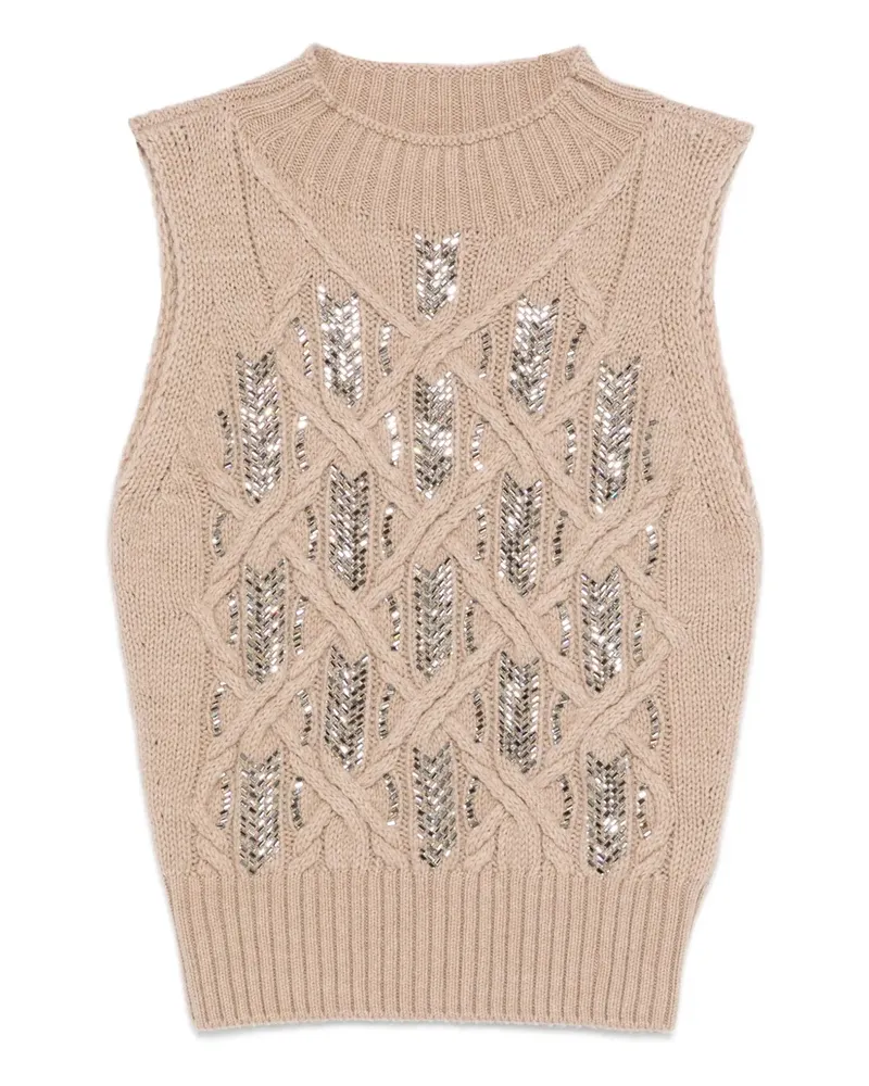 Ermanno Scervino Strassverzierte Weste - Nude Nude