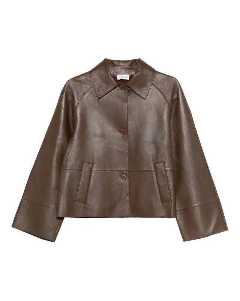 P.A.R.O.S.H. P.A.R.O H. buttoned leather jacket - Braun Braun