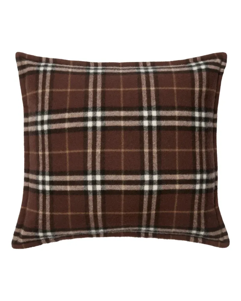 Burberry checked cashmere cushion (52x52cm) - Braun Braun