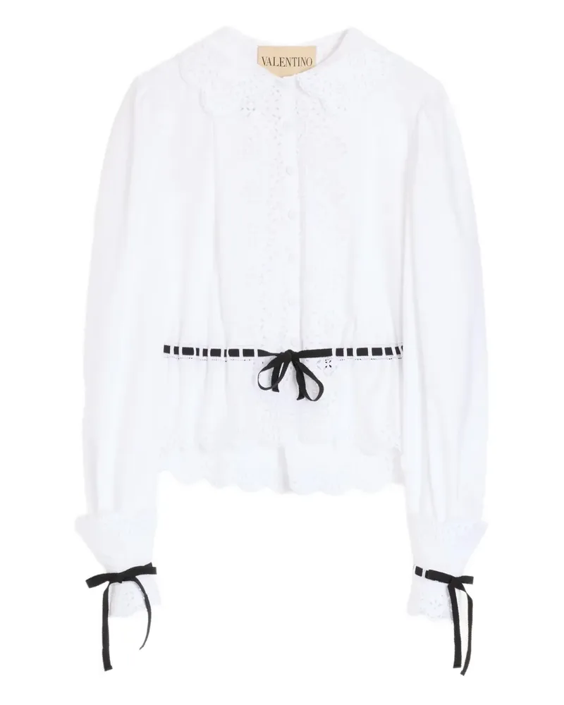 Valentino Garavani Hemd mit Sangallo-Stickerei - Weiß Weiß