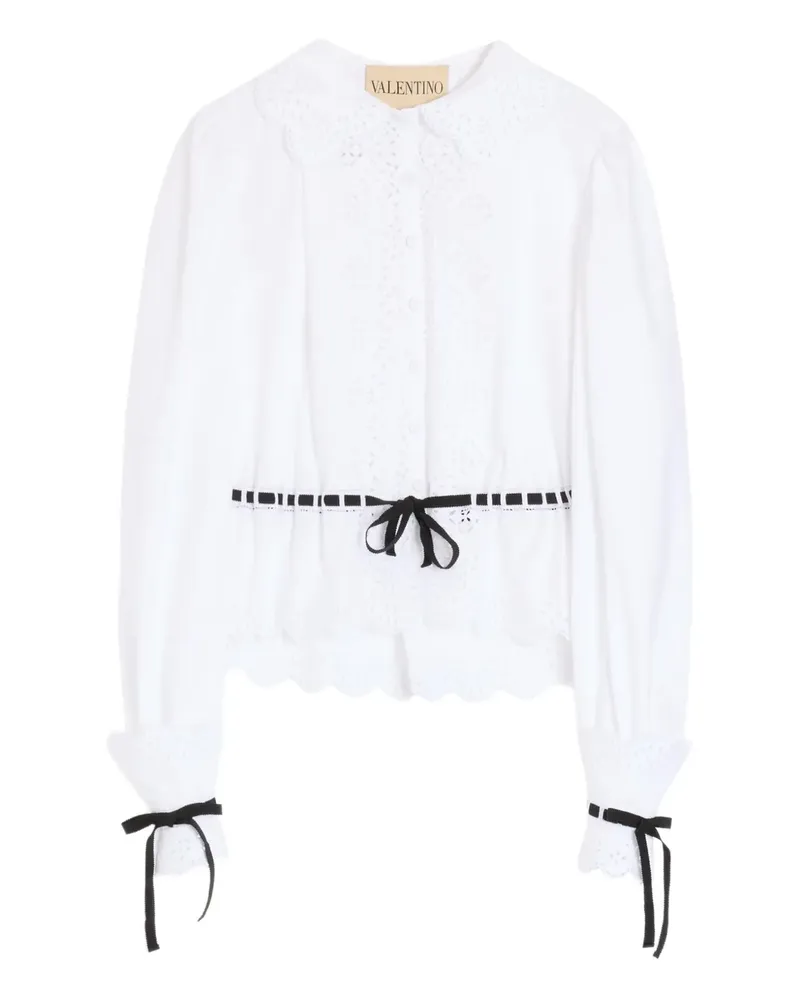 Valentino Garavani Hemd mit Sangallo-Stickerei - Weiß Weiß