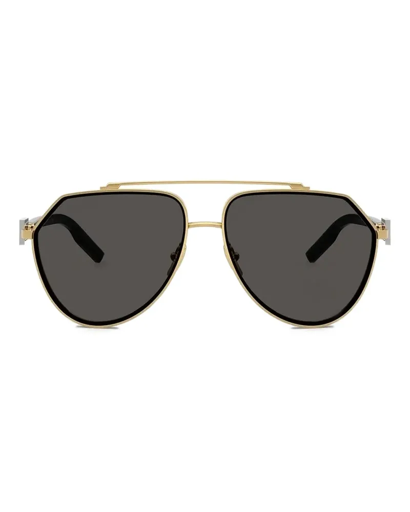 Dolce & Gabbana Sonnenbrille mit Pilotengestell - Gold Gold