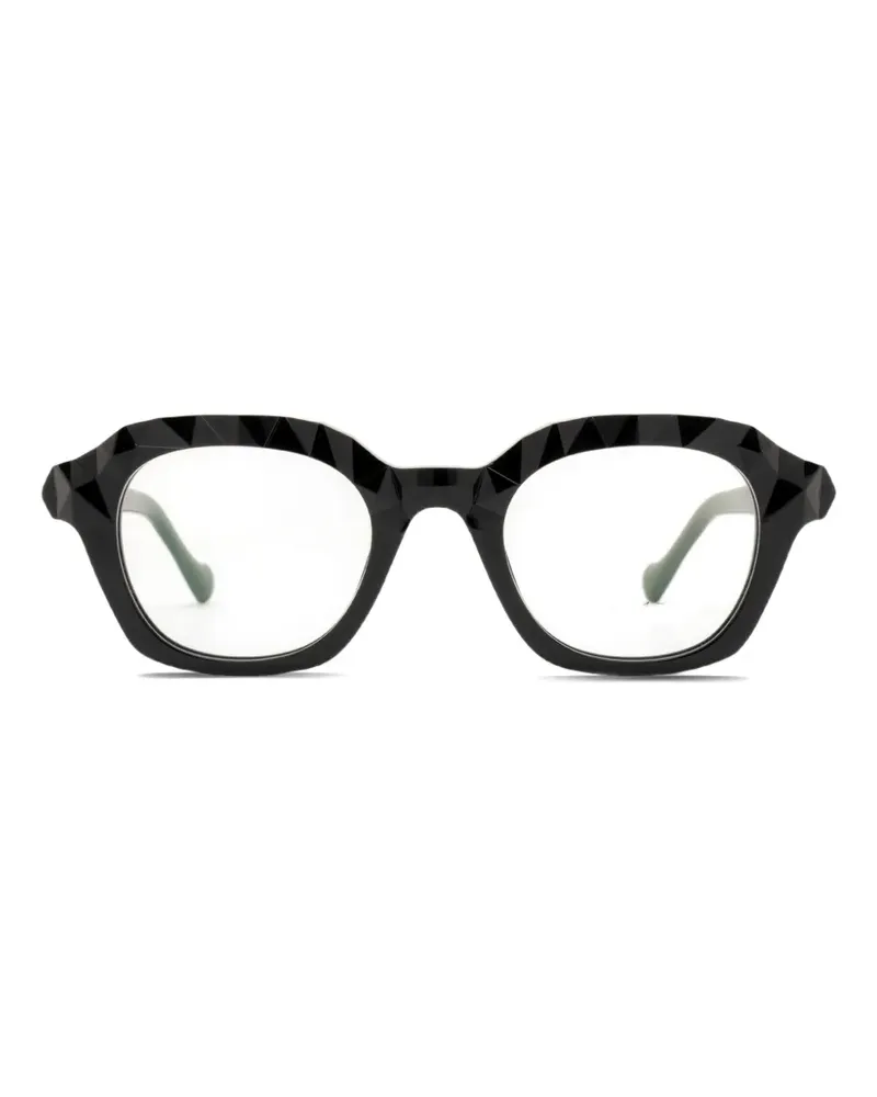 Yohji Yamamoto square-frame glasses - Schwarz Schwarz