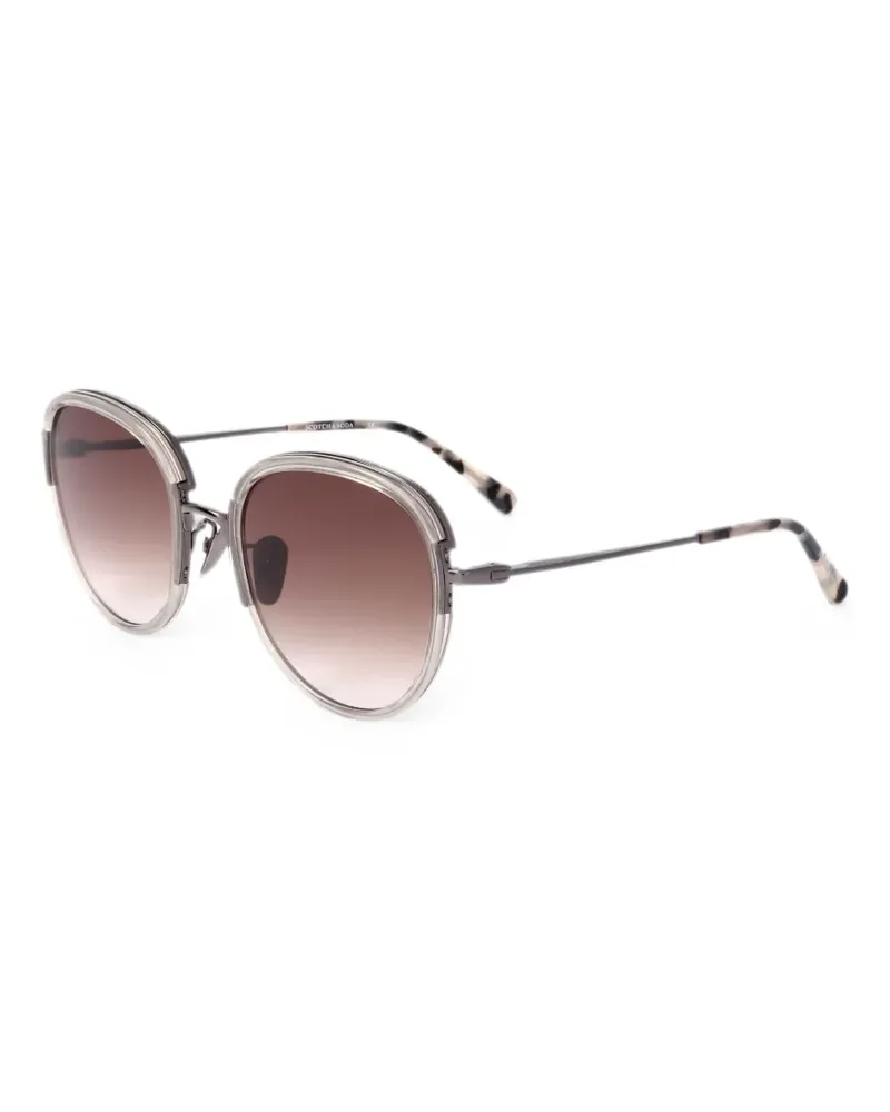 Scotch&Soda Sonnenbrille mit rundem Gestell - Grau Grau
