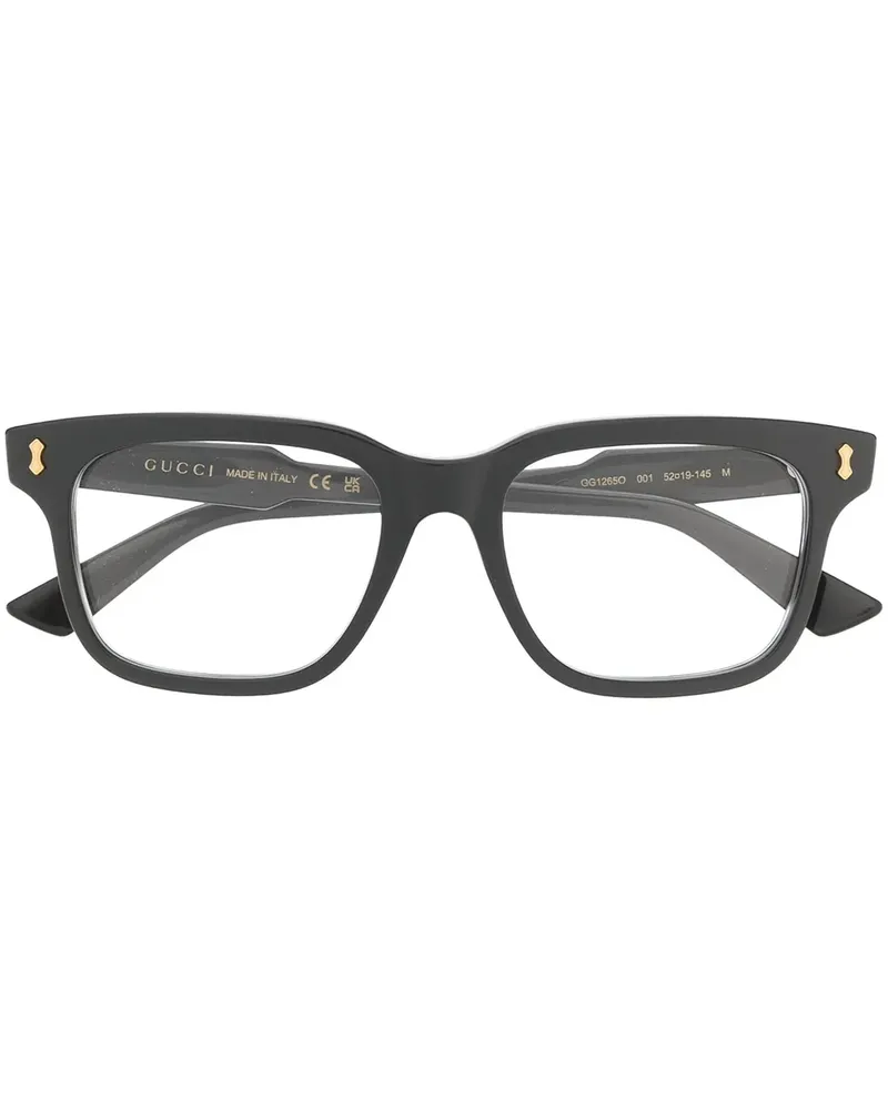 Gucci Brille mit Logo - Schwarz Schwarz