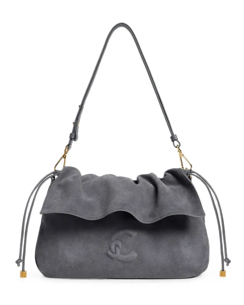 Coccinelle Kleine Lidia Schultertasche mit Logo-Prägung - Grau Grau