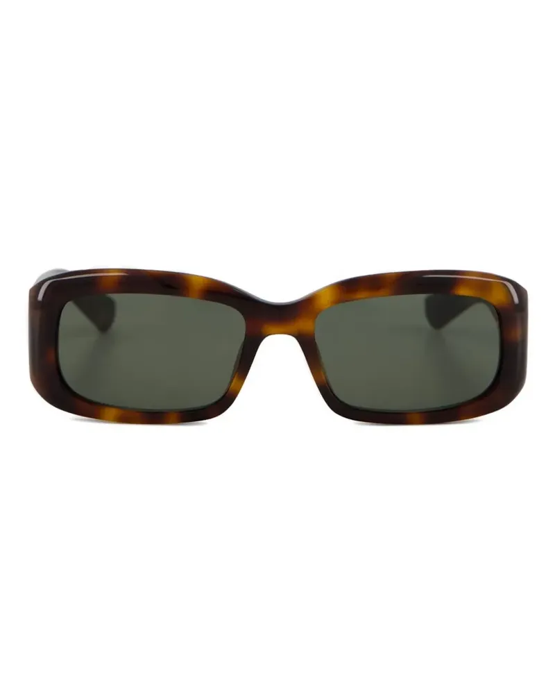 Saint Laurent Sonnenbrille mit eckigem Gestell - Braun Braun