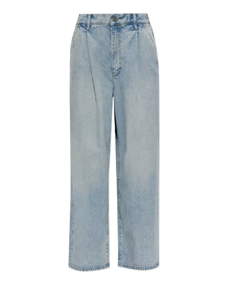 AllSaints Haze pleated high-waisted jeans - Blau Blau