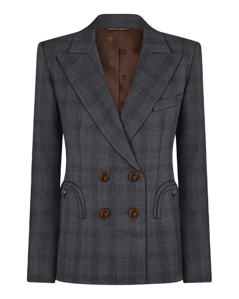 Blazé Milano Doppelreihiger Charmer Blazer - Grau Grau