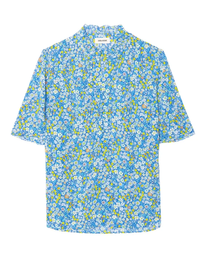 Zadig & Voltaire Topher floral-print blouse - Blau Blau